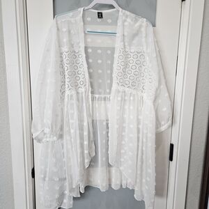 SHEIN White Sheer Kimono
